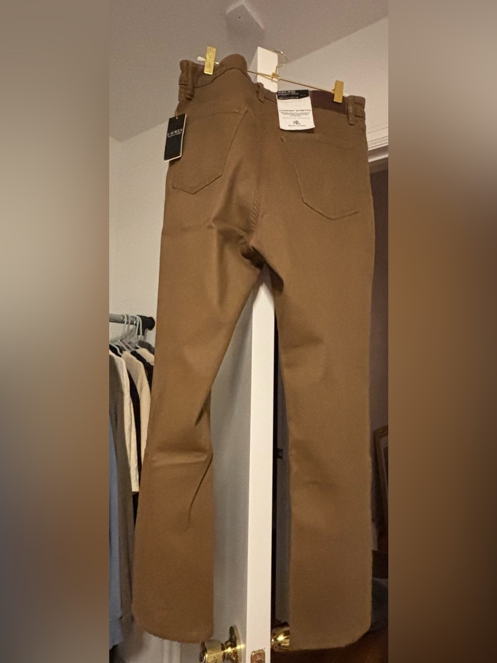 Size 14 Ralph Lauren Honey Tan Pants (READ DESCRIPTION) - Picture 3 of 4